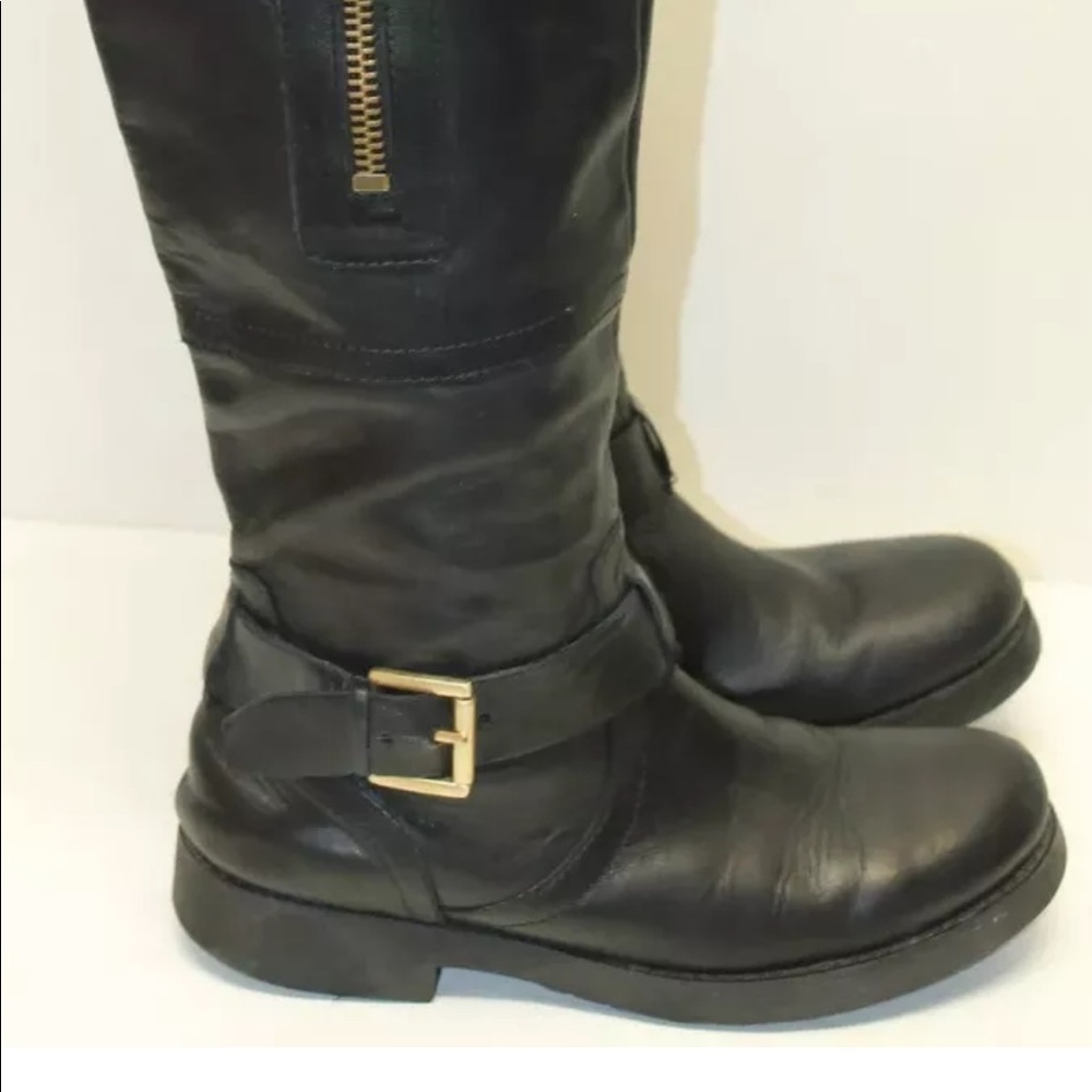 Guess - Black Leather Riding Boots
